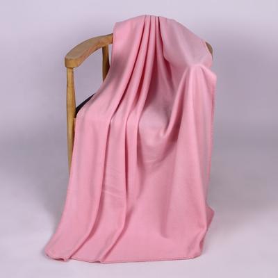 China Travel Sale 100%Polyester Hot Pink Plain Fleece Anti-pilling Outdoor Fleece Blankets for sale