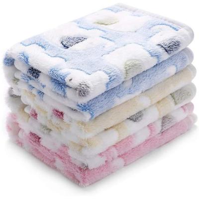 China Breathable Super Soft Fluffy Cute Elephant Pattern Pet Blanket Flannel Throw Blanket For Dogs for sale