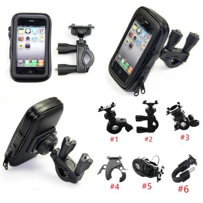 China 360 Degree Rotating Bike Bicycle Motorcycle Bag Mobile Phone Holder Waterproof Bracket for sale