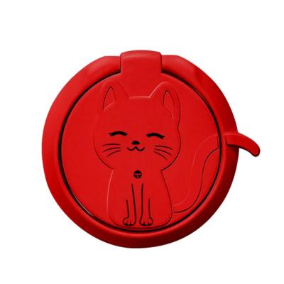 China Adjustable Cute Cat Metal Finger Ring Phone Holder Grip Grip For Iphone for sale