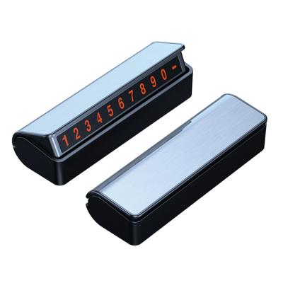 China Other Luminous Hidden Parking Number Plate Digital Phone Number Card Car Parking Temporary Card for sale