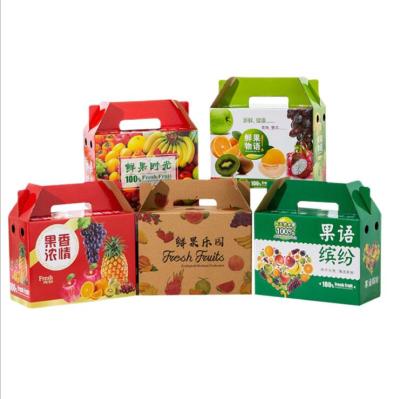 China Wholesale Recycled Custom Printed Super Hard Empty Paper Boxes Express Storage Packing Crate Fruit Paper Boxes Materials Factory Logo Cardboard Large for sale