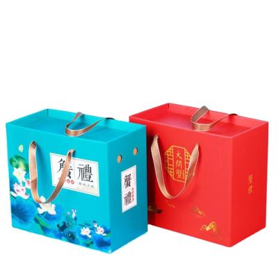 China Recycled Materials Food Agricultural Products Packaging Paper Boxes Manufacturers Color Corrugated Crab Packaging Custom Folding Milk Gift Box for sale