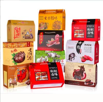 China Recycled Materials Food Farm Products Packaging Paper Boxes Manufacturers Corrugated Color Farm Red Specialty Custom Folding Gift Box for sale