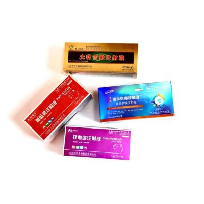 China Recyclable Embossing UV Printed Medicine Drug Paper Pharmaceutical Packing Box for sale