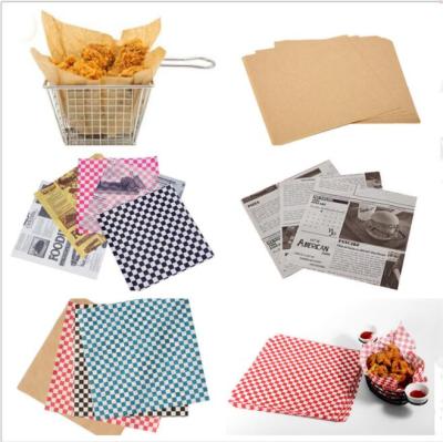 China Manufacturers Wrapping Paper French Fries Basket Food Snack Pad Rotisserie Bakeware Custom Absorbent Pizza Fried Leakproof Paper for sale