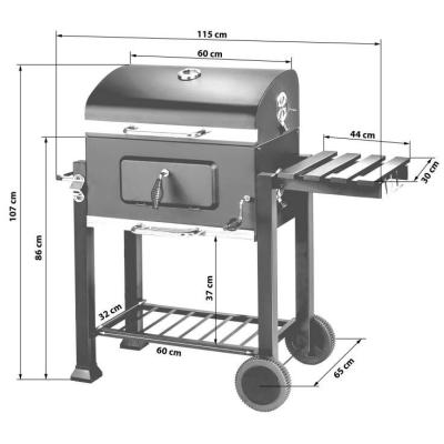 China Jianyi Classic BBQ Grill Car BBQ Cart Garden BBQ Grill Factory Foshan for sale