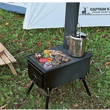 China Easily Assembled Mini Camping BBQ Grill Portable Charcoal Grill For Outdoor, Picnic Black With Handle, Tent Stove, Foldable Hiking Grill for sale