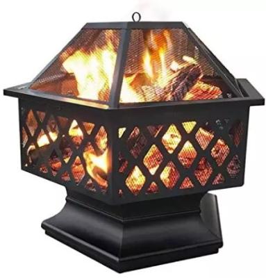 China Large Size Patio Fire Table\Garden\Garden Firepit Luxury Outdoor Hexagon Fireplace Charcoal Burning Outdoor Patio Heater Fire Pit for sale