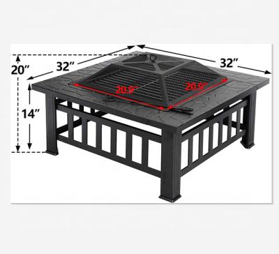 China good quality good price good size outdoor firepit adjustable outdoor smokeless heater set with charcoal firepit table for sale