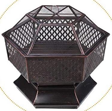 China Factory Price Charcoal Hexagon Fire Bowl Patio Firepit Outdoor Party Heater Easily Assembled Outdoor Fire Pits 26