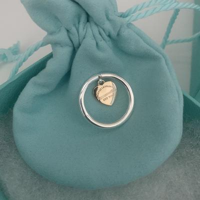 China Direct sales of s925 Rose Gold Love Pendant light ring fashion couples ring simple silver luxury punk gift factory for sale