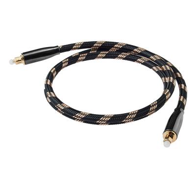 China OEM/ODM Support Wear-resistance Gold Plated Toslink Cable Durable Nylon Braided Digital Cable Audio Amplifier Optical Fiber Cable for sale