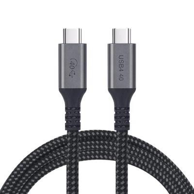 China Type-C Interface Equipment Data Sync Cable 40Gbps 20V 5A USB4 Cable Dual 4K Fast Charging Video Cable CE Certified Power Supply 100W Interface Equipment For Monitor for sale