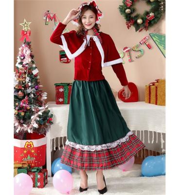 China Dress Up M-XL Japanese Party Empress Christmas Clothes Christmas Costume Long Dress Christmas Party Uniform for sale