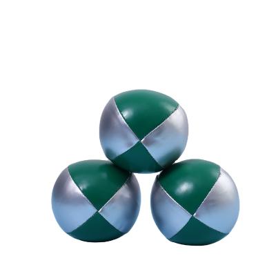 China Sports Toys Colorful PU Leather Ball Bean Bag Custom Stuffed Juggling Ball for sale