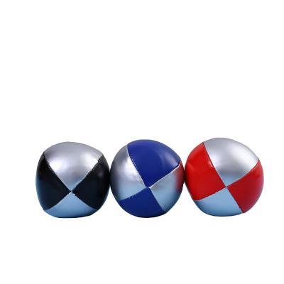 China Sports Toys PU High Quality 3pcs Leather Juggling Ball Set For Kids With Custom Logo for sale