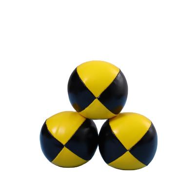 China Sports Toy Factory Customized 2 Panel Soft PU Leather Kids Toys Wholesale Small Balls Juggling Ball Jugglers Beanball for sale