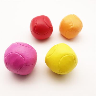 China Sports Toys Colorful 3 Panel PVC Leather Soft Professional Juggling Ball Set Pink Family Outdoor Toys Yellow Juggling Balls for sale