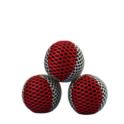 China Sports Toy Factory Customized Mesh Cloth Kids Soft Toys Wholesale Small Balls Juggling Balls Beanbags Mesh Knit Cloth Hacky Bag for sale