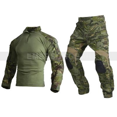 China Emersongear 2021 New Combat Shirt Woodland G3 Anti-Static Camouflage Army Pants Military Uniform Tactical Uniforms With Knee Pads for sale