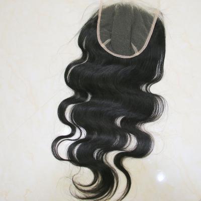 China 100% Cambodian Raw Virgin Human Hair Wave Wave Natural Malaysian Hair Silky Straight Closure Human Hair Extensions for sale