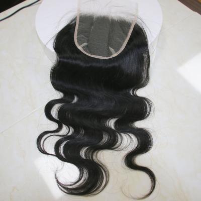 China Beautiful Silky Straight Raw Malaysian Brazilian Human Hair Extensions 12-22 Inch Indian Hair Wave 100% Closure for sale