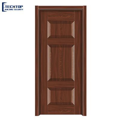 China TECHTOP Modern Modern Bedroom Door Design Melamine MDF Home Hotel Room Interior Wood Wooden Door With Frames for sale