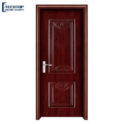 China Latest Design Melamine Resin Waterproof Suitable Wood Finish Toilet Interior Price TECHTOP Door for sale