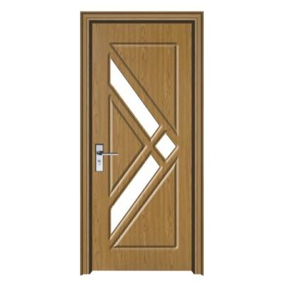 China TECHTOP Modern Simple Entry Bedroom Plywood Wooden Door With Glass for sale