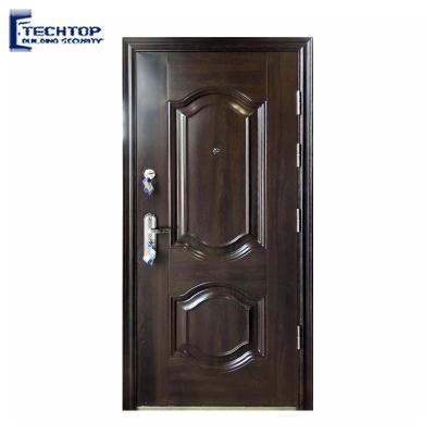 China TECHTOP Cheapest Home Steel Door Hotel Room Door Modern 304 Security Flush Steel Door Stainless Steel for sale