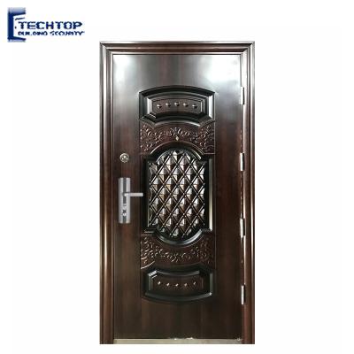 China TECHTOP Modern Chinese Solid Core Steel Door Galvanized Fire Proof Steel Door Modern Steel Door for sale