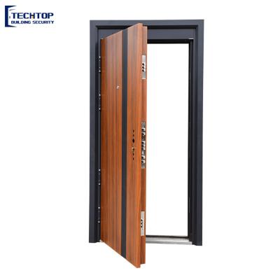 China TECHTOP Modern Modular Exterior Steel Door Frame Roll Forming Machine Steel Door Steel Sliding Door for sale