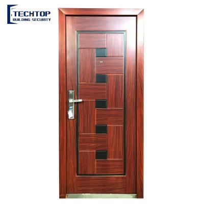 China Hot-selling 10cm anti-theft flat frame steel market TECHTOP India security door for sale