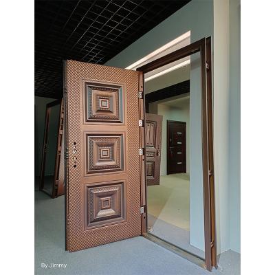 China TECHTOP Exterior Modern Door Wholesale Modern Waterproof Wrought Iron Steel Door Modern Door for Houses Entrance for sale