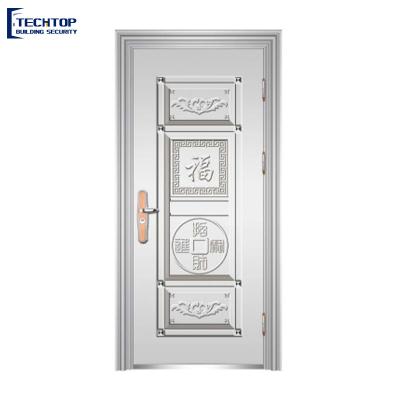 China Modern TECHTOP customized high quality stainless steel door luxury high quality steel entrance door for sale