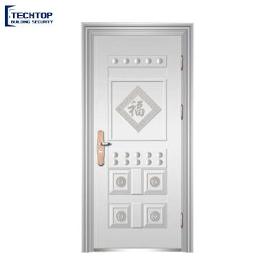 China TECHTOP modern stainless steel security door exterior 304 stainless steel single door with high quality for sale