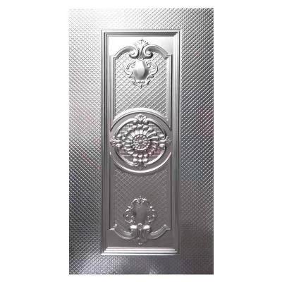 China Modern TECHTOP Embossed Metal Steel Door Skin Stainless Panel Galvanized Iron Sheet Door Skin for sale