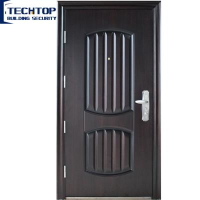 China TECHTOP modern construction door villa home entrance security modern design steel door from china for sale