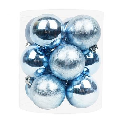 China OEM Hot Selling Birthday Party DIY Sky Blue High Quality Modern Small Size Plastic Props 5cm Christmas Decoration Ball Kits for sale