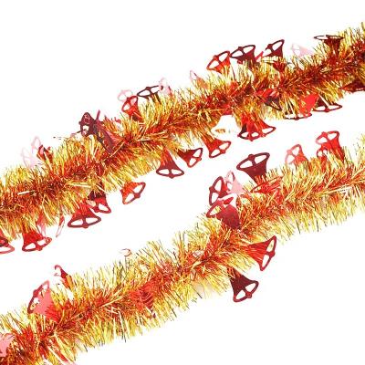 China Christmas Plastic Cheap Decoration Braid With Icicles Metal Wire Garland for sale