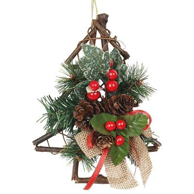 China Wholesale Artificial Rattan Factory Price Halloween Christmas Mini Vine Wreath for sale