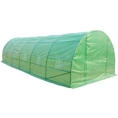 China Easily Assembled Metal Frame Round Lid Portable Polytunnel Greenhouse for sale