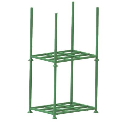 China Strong Corrosion Protection Load Bearing Capacity Galvanized Foldable Steel Warehouse Rack Tire Stacking Rack for sale