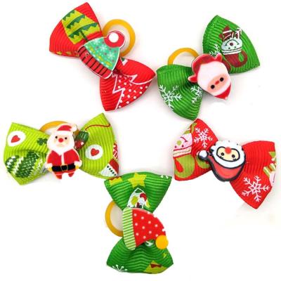 China Viable Cheap Dog Bows Decorate Christmas Pet Decoration Pet Hair Bow for sale