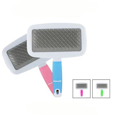 China Sustainable High Quality Stainless Steel Pet Hair Cleaning And Massage Grooming Brush for sale