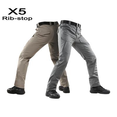 China Waterproof Anti-Static Men's Rib Stop Tactical Pants Army Fans Combat Rising Hunting Multi Pockets Worker Cargo Breeches Trousers for sale