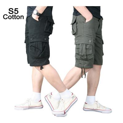 China Viable Mens Cotton Canvas Shorts Pants Army Fans Military Tactical Combat Increasing Hunting Multi Pockets Safari Cargo Pant Trousers for sale