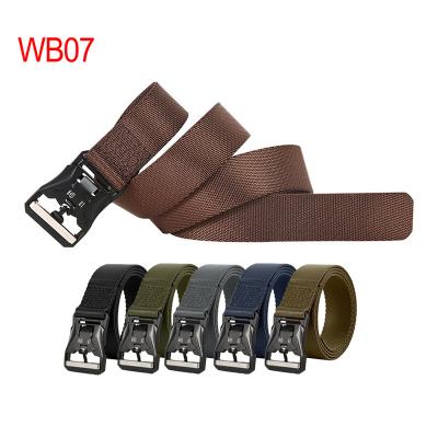 China Nylon Cloth Belt Running Tactical Men's Combat Military Metal Buckle Nylon Cloth Belt Hunting Increasing Sports Belt for sale