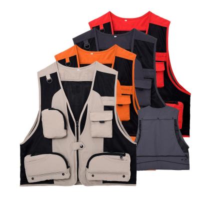 China Anti-pilling Mens Multi Pockets Carg Vest Vest For Journalist Hiking Camping Fishing Climbing Photography Vest Waistcoat for sale